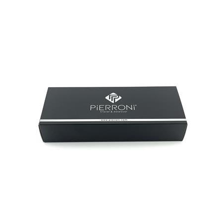 Lacivert Kahve Desenli Mendilli Kravat P0459