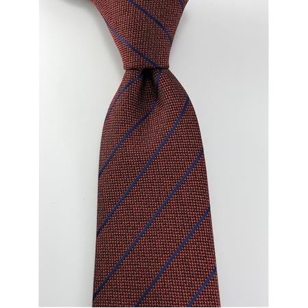 Bordo Lacivert Çizgili Kravat