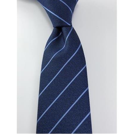 Lacivert Mavi Çizgili Kravat