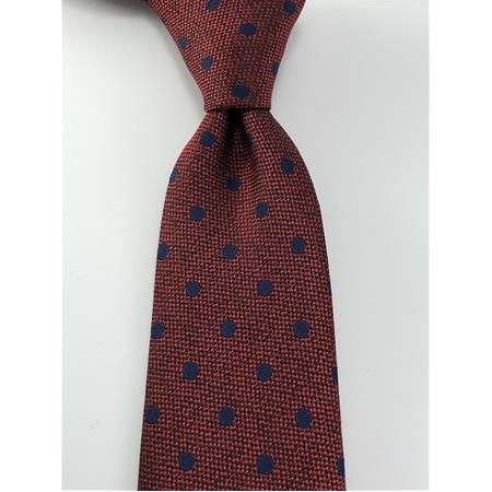 Bordo Melanj Lacivert Puantiyeli Kravat