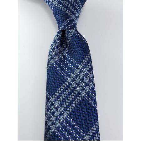 Saks Mavi Ekose Kravat