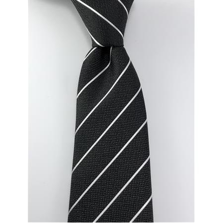 Siyah Beyaz Çizgili Kravat