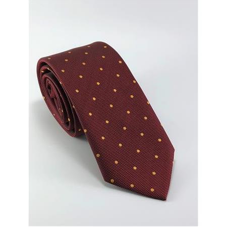 Sarı Kırmızı Puantiyeli Kravat