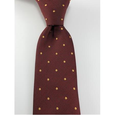 Sarı Kırmızı Puantiyeli Kravat