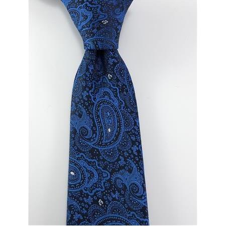 Saks Şal Desen Mendilli Kravat