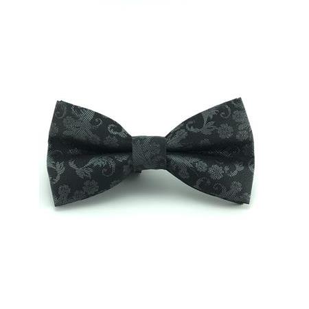 PİERRONİ Siyah Füme Desenli Papyon