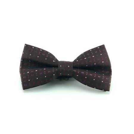 Bordo Lacivert Beyaz Noktalı Papyon