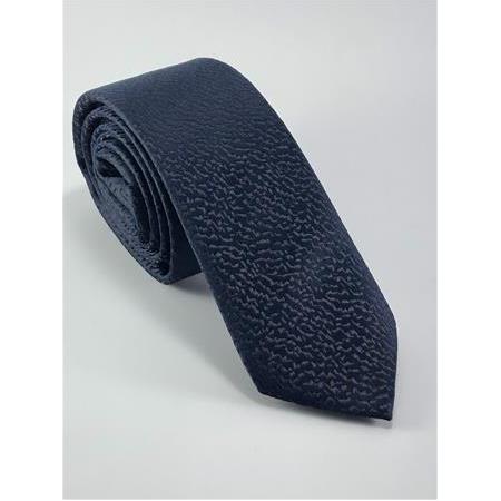 Lacivert Siyah Desenli Slim Kravat
