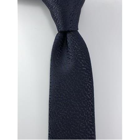 Lacivert Siyah Desenli Slim Kravat