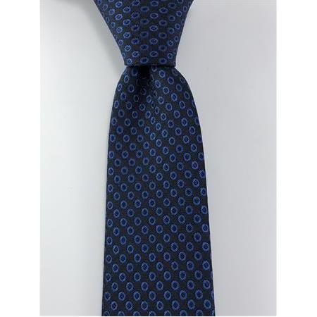 Siyah Saks Desenli Slim Kravat