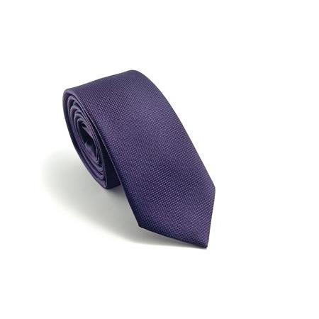 Lacivert Mürdüm Desenli Slim Kravat