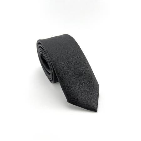 Siyah Motif Desenli Slim Kravat