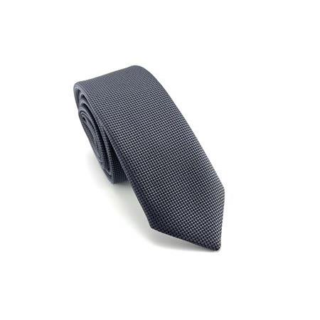 Füme Oxford Desen Slim Kravat