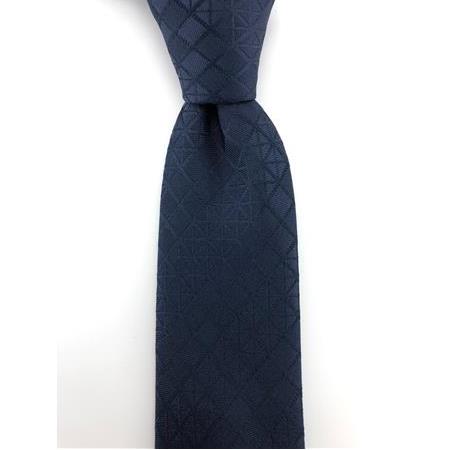 Lacivert Desenli Slim Kravat P0311