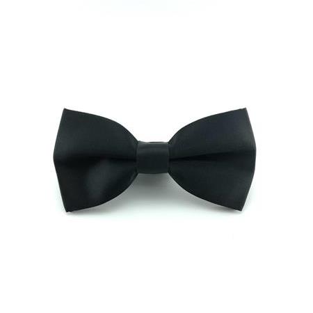 Düz Renk Siyah Papyon