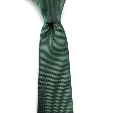 Yeşil Düz Oxford Desen Slim Kravat
