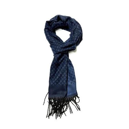 Lacivert Mavi Desenli Atkı Kaşkol