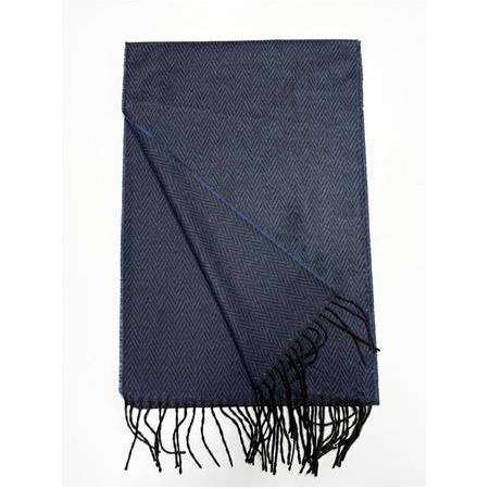 Siyah Mavi Çizgi Desenli Atkı Kaşkol