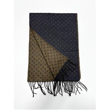 Lacivert Kahve Desenli Atkı Kaşkol